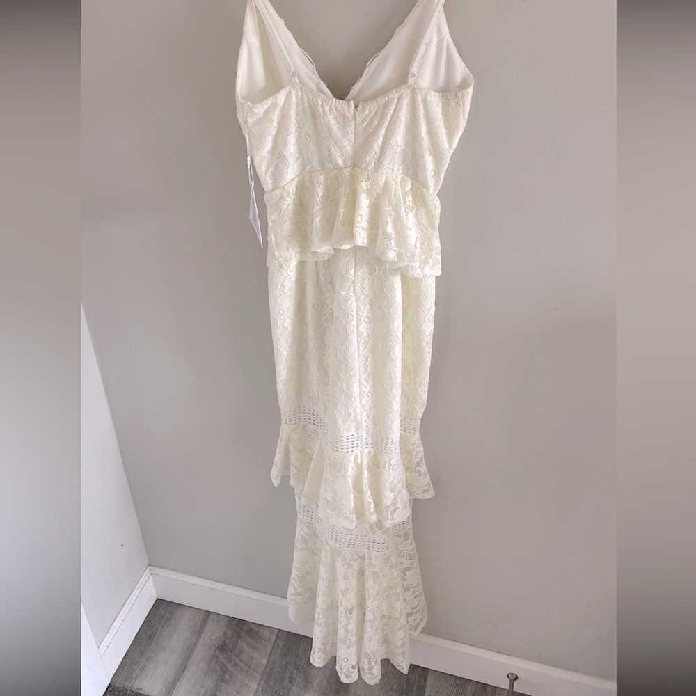 Love Triangle Tiered Ruffle Lace Maxi Dress - Picture 8 of 15